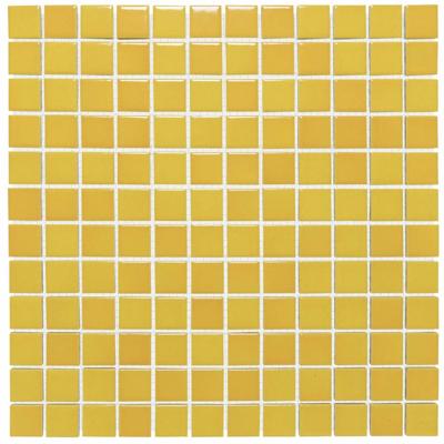 Mozaïek Barcelona 30x30 cm Geglazuurd Porselein Glanzend Geel Gevlamd The Mosaic Factory Mozaïek Barcelona 30x30 cm Geglazuurd Porselein Glanzend Geel Gevlamd The Mosaic Factory
