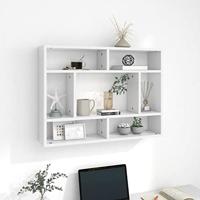 VidaXL Wandschap 75x16x55 cm bewerkt hout wit - thumbnail