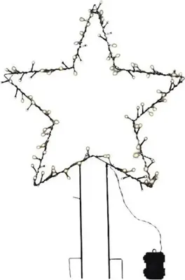 Luca Lighting LED tuinsteker ster 100 lampjes donker groen Ø 55 x 79cm