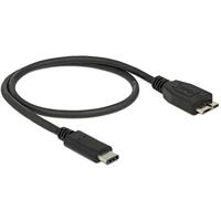 Delock 83676 USB-kabel USB 3.2 Gen1 USB-C stekker, USB-micro-B 3.0 stekker 0.50 m Zwart - thumbnail