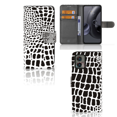 Motorola Edge 30 Neo | Telefoonhoesje | Met pasjeshouder | Slangenprint