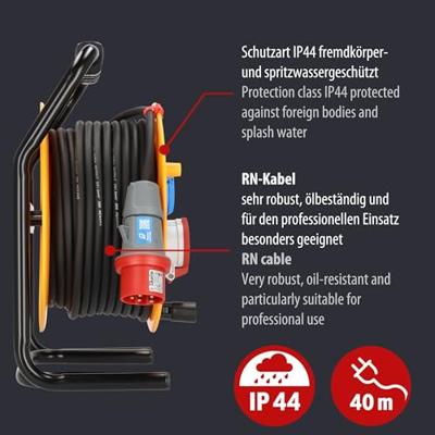 Brennenstuhl 1316200 Kabelhaspel 40.00 m Zwart CEE-stekker 16 A 5-polig Brennenstuhl 1316200 Kabelhaspel 40.00 m Zwart CEE-stekker 16 A 5-polig