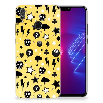 Silicone Back Case Honor 8X Punk Geel Silicone Back Case Honor 8X Punk Geel