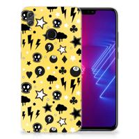 Silicone Back Case Honor 8X Punk Geel - thumbnail