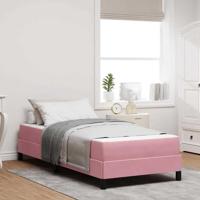 Boxspringbed met matras met matras Roze 80 x 200 cm Fluweel - thumbnail