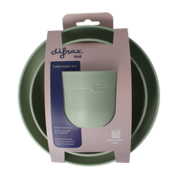 Eetset met beker pistachio 1 Set - thumbnail