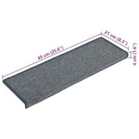 VidaXL Trapmatten 30 st 65x21x4 cm lichtgrijs en blauw met rechthoekige rand - thumbnail