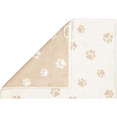 Cawö Cawo We love Dogs gemustert 6247 Handdoek 50x100 natur/beige