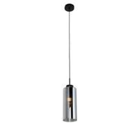 QAZQA Art Deco hanglamp zwart met smoke glas - Laura - thumbnail