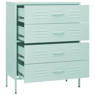 Ladekast 80x35x101,5 cm staal mintkleurig
