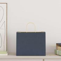 VidaXL Papieren zakken 250 st met hengsels 32x22x24 cm blauw - thumbnail