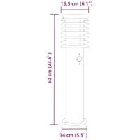 Buitenvloerlampen 3 st met sensors roestvrijstaal zwart - thumbnail