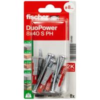 Fischer 535480 DuoPower 8 x 40 S PH K NV Plug 40 mm 8 mm 1 set(s) - thumbnail