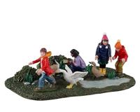 Lemax duck duck goose kerstdorp tafereel Vail Village 2023 - thumbnail