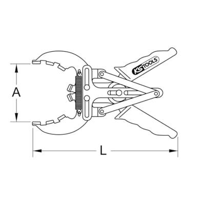 KS Tools 150.1175 Zuigerringtang, Ø 50 - 100 mm