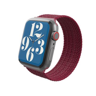 ZAGG Gear 4 gevlochten Apple uniseks horlogeband, wijnrood, 45/44/42mm -M, 42mm/44mm/45mm