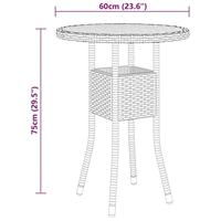 5-delige Loungeset poly rattan zwart - thumbnail