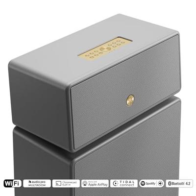 Audio Pro Drumfire II Smart Multiroom Wifi speaker Grijs - thumbnail