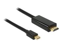 Delock 83699 DisplayPort-kabel HDMI / Mini-displayport Aansluitkabel Mini DisplayPort-stekker, HDMI-A-stekker 2 m Zwart Vergulde steekcontacten, Afgeschermd - thumbnail
