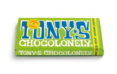 Tony's Chocolonely - Puur Amandel Zeezout - 180g