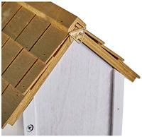 TRIXIE NESTKASTJE HUISJE HOUT WIT 18X15X24 CM GAT 3 CM - thumbnail