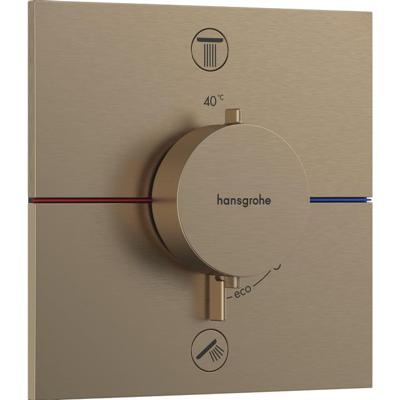 Hansgrohe Showerselect Comfort E thermostaat inbouw voor 2 functies brushed bronze 15572140
