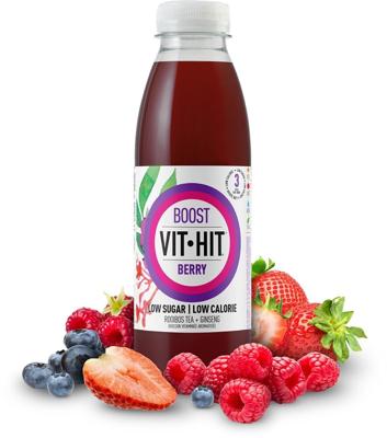 Vit Hit vitaminedrank Boost, flesje van 50 cl, pak van 12 stuks