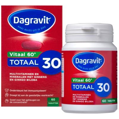 Dagravit Totaal 30 Extra Vitaal 60 plus - 60 stuks Dagravit Totaal 30 Extra Vitaal 60 plus - 60 stuks
