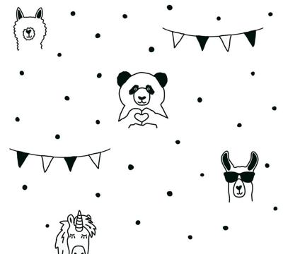 AS Creation Little Love zwart behang | 381382