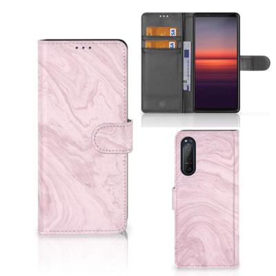 Sony Xperia 5II | Bookcase | Marble Pink - Origineel Cadeau Vriendin Sony Xperia 5II | Bookcase | Marble Pink - Origineel Cadeau Vriendin