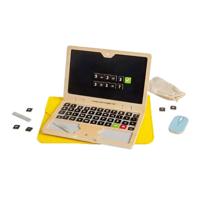 Bigjigs houten speelgoed laptop set, 95dlg. - thumbnail