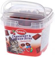 SANAL CAT CRANBERRY & CHICKENBITES CUP 75 GR - thumbnail