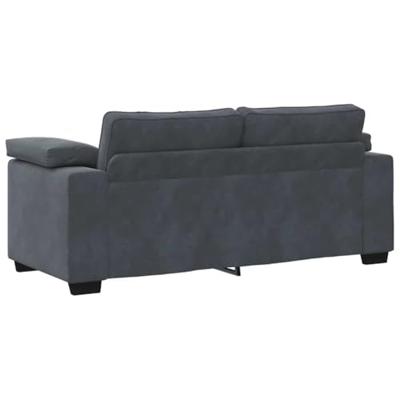 Loveseat bank 140 cm fluweel donkergrijs Loveseat bank 140 cm fluweel donkergrijs