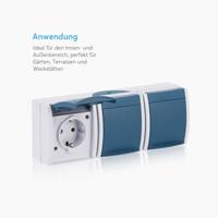 ABB 2CKA002084A0698 Geaard stopcontact IP44 Blauw-groen, Grijs-wit (RAL 7035) - thumbnail