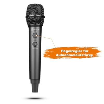 BOYA BY-HM2 professionele handmicrofoon voor smartphone en computer