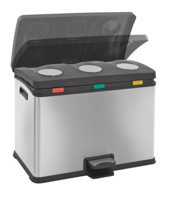 EKO pedaalemmer rejoice 3x12 l matzilverkleurig