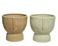 Bloempot Gezicht Ø15cm Assorti 1st - thumbnail