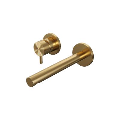 Inbouw Wastafelmengkraan Brauer Gold Edition Coldstart Rechte Uitloop Korte Ronde Hendel Links Geborsteld Goud PVD Met Rozetten Brauer Inbouw Wastafelmengkraan Brauer Gold Edition Coldstart Rechte Uitloop Korte Ronde Hendel Links Geborsteld Goud PVD Met Rozetten Brauer