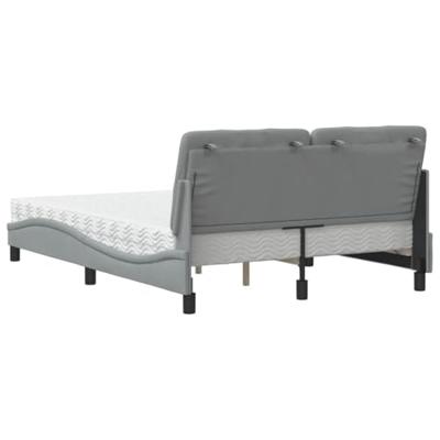 Bed met matras stof lichtgrijs 120x200 cm Bed met matras stof lichtgrijs 120x200 cm