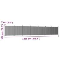 Schuttingpaneel 1218x186 cm HKC grijs - thumbnail