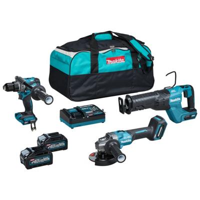 Makita dk0159g301 | combiset | 40 v max | 4,0 ah accu | snellader | df001g, ga005, jr001g | in tas Makita dk0159g301 | combiset | 40 v max | 4,0 ah accu | snellader | df001g, ga005, jr001g | in tas