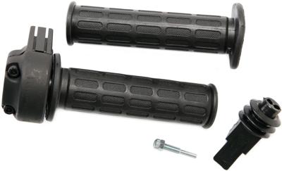 Domino gasgreep set "vintage" throttle grips alu sw 2-train vint dayt