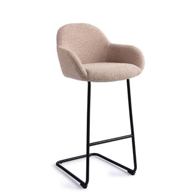 Jesper Home Barkruk 'Kushi' Arch Black, kleur Stone Haze (zithoogte 77cm)