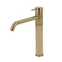 Wastafelmengkraan Hotbath Cobber 1-hendel Gebogen 28.6 cm Gepolijst Messing PVD - thumbnail