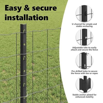 VidaXL Hek met paal grijs 0,8 x 10 m staal