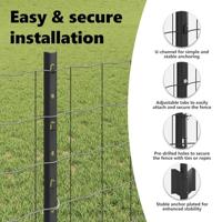 VidaXL Hek met paal grijs 0,8 x 10 m staal - thumbnail