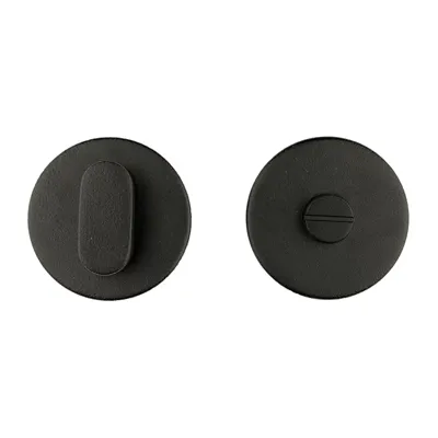 Hdd Pro WC Garnituur Rond Shape Zwart Structuur Uv Zonder Rood/wit Tige 120 Mm