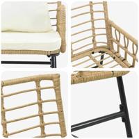 Tuin Eetset met kussen 3 pcs Zwart, Antraciet 113 x 69 x 83 cm - thumbnail