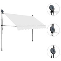 Luifel handmatig uittrekbaar met LED 250 cm crme - thumbnail