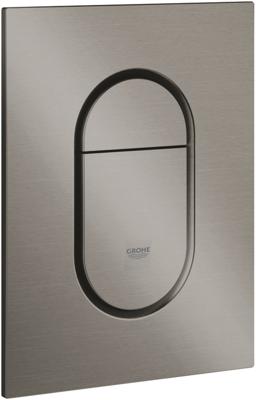 Grohe Bedieningsplaat Arena Cosmopolitan S WC DF 13x17,2 cm Hard Graphite Geborsteld